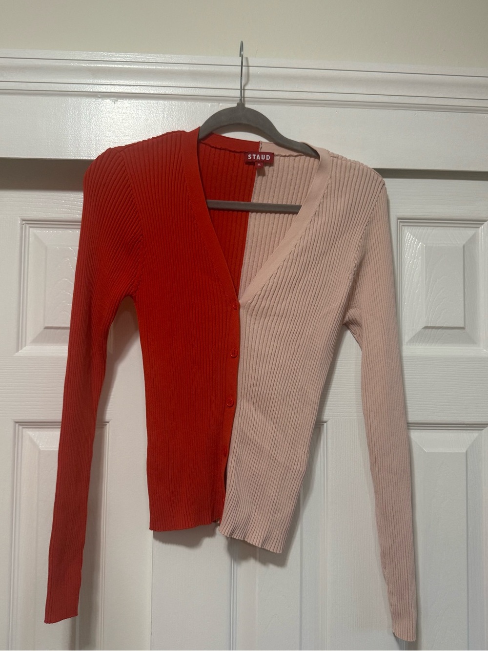 STAUD Cargo Colorblock Cardigan, M